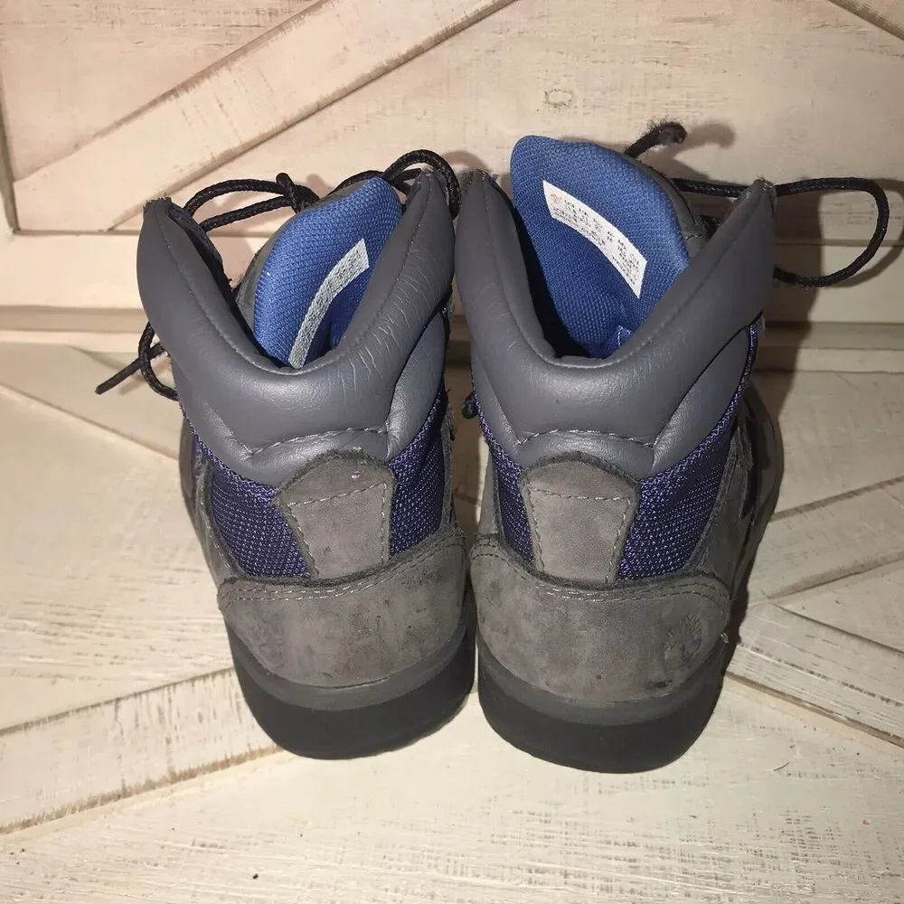 Timberland Field Boot Mid Little Kid / Toddler Shoes Grey-Black Size 11.5